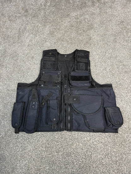 Ex Police Arktis Black Tactical Taser Vest Utility Vest Airsoft Security Patrol - MEDIUM
