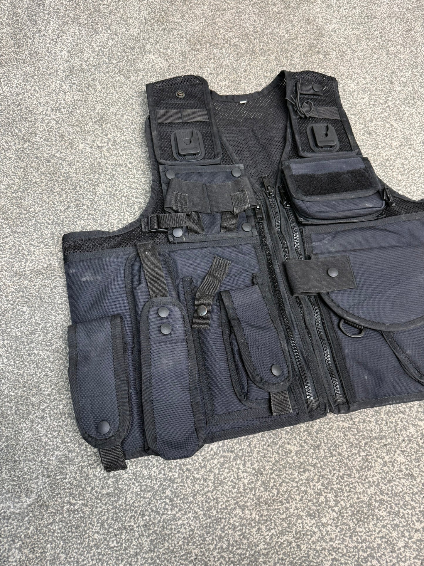 Ex Police Arktis Black Tactical Taser Vest Utility Vest Airsoft Security Patrol - MEDIUM