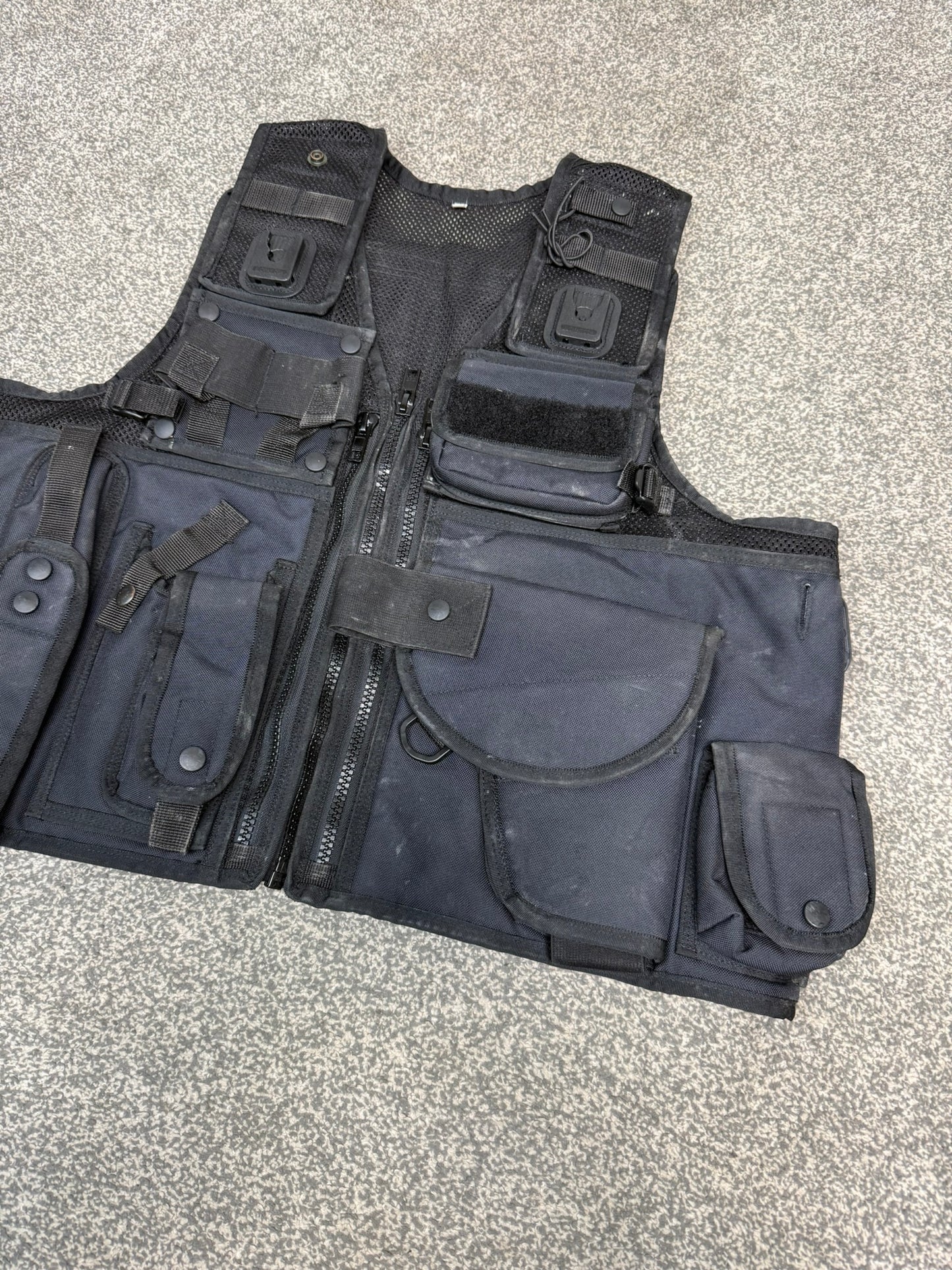 Ex Police Arktis Black Tactical Taser Vest Utility Vest Airsoft Security Patrol - MEDIUM