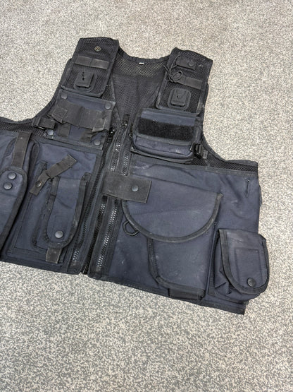 Ex Police Arktis Black Tactical Taser Vest Utility Vest Airsoft Security Patrol - MEDIUM