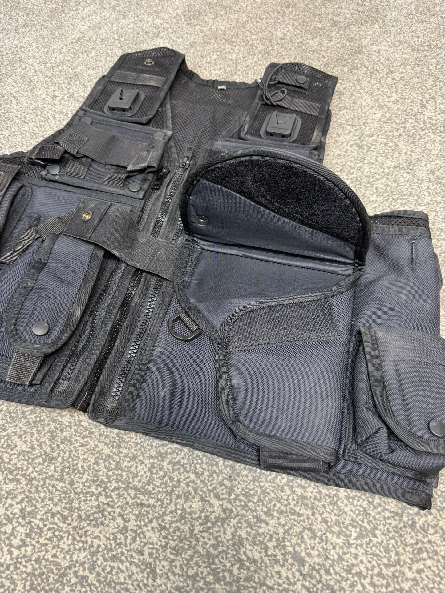 Ex Police Arktis Black Tactical Taser Vest Utility Vest Airsoft Security Patrol - MEDIUM