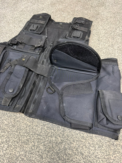 Ex Police Arktis Black Tactical Taser Vest Utility Vest Airsoft Security Patrol - MEDIUM