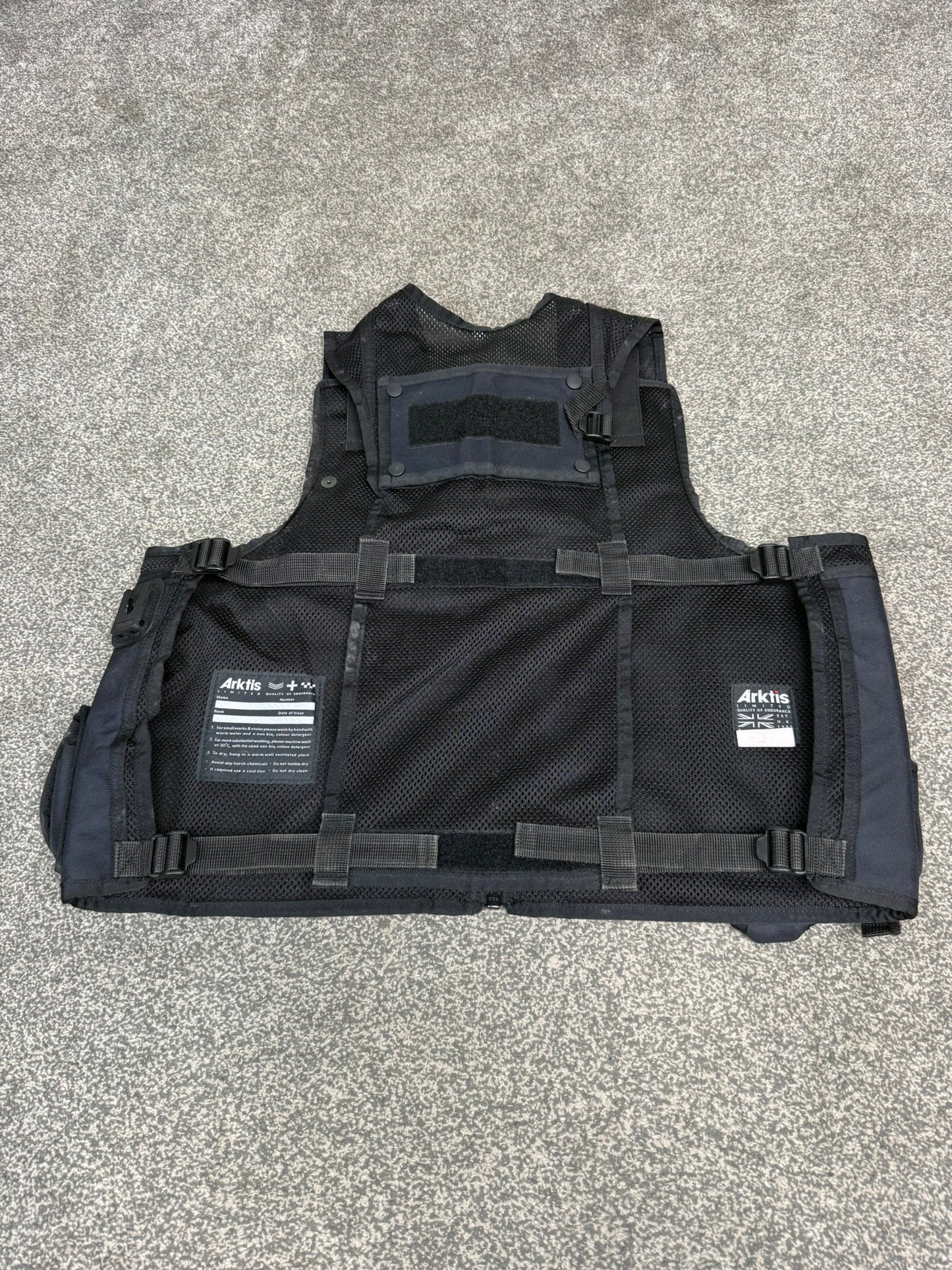 Ex Police Arktis Black Tactical Taser Vest Utility Vest Airsoft Security Patrol - MEDIUM
