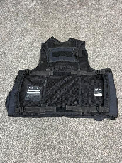 Ex Police Arktis Black Tactical Taser Vest Utility Vest Airsoft Security Patrol - MEDIUM