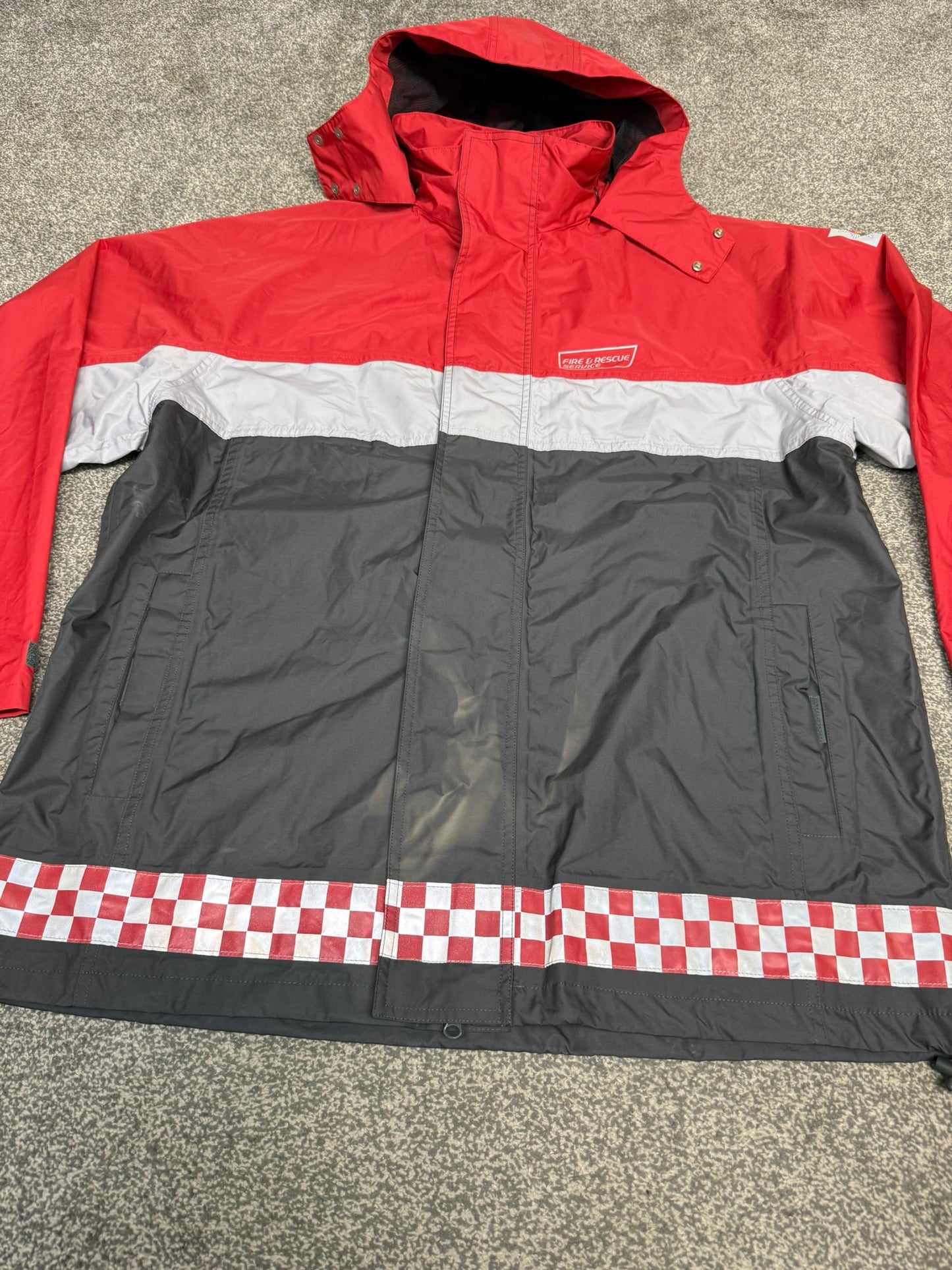 Ex Staffordshire Fire & Rescue Waterproof Jacket Coat - LARGE