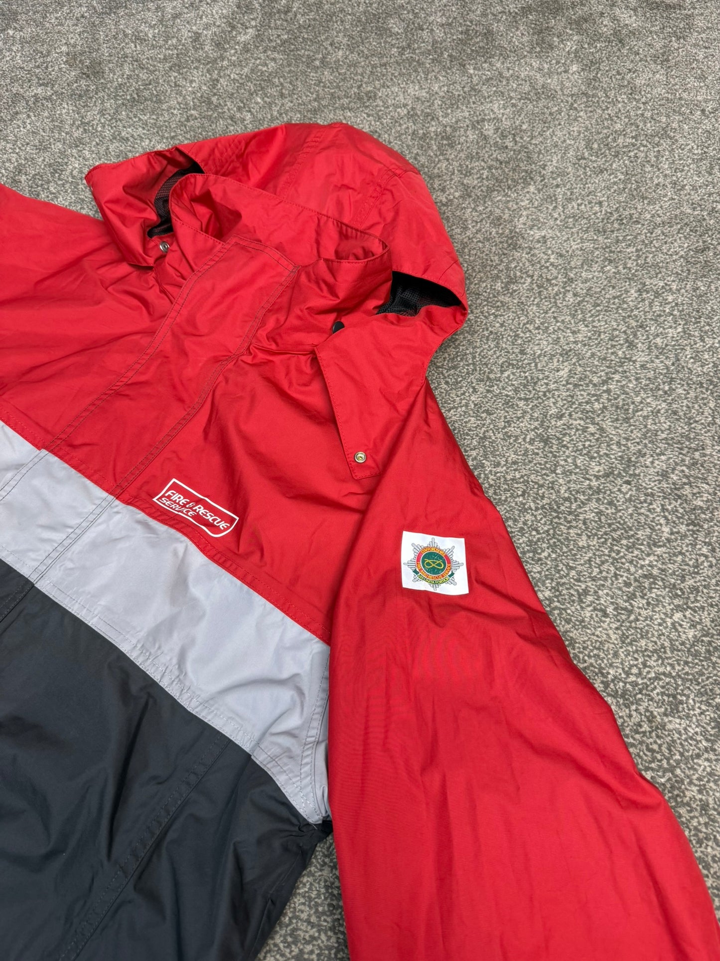 Ex Staffordshire Fire & Rescue Waterproof Jacket Coat - LARGE