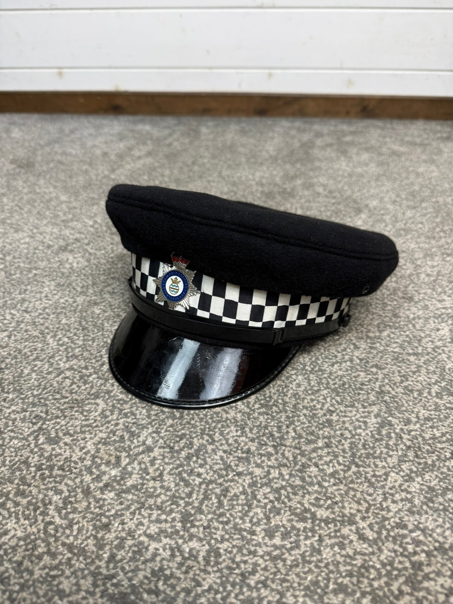 Ex Cambridgeshire Constabulary Police Peak Cap Collector Display
