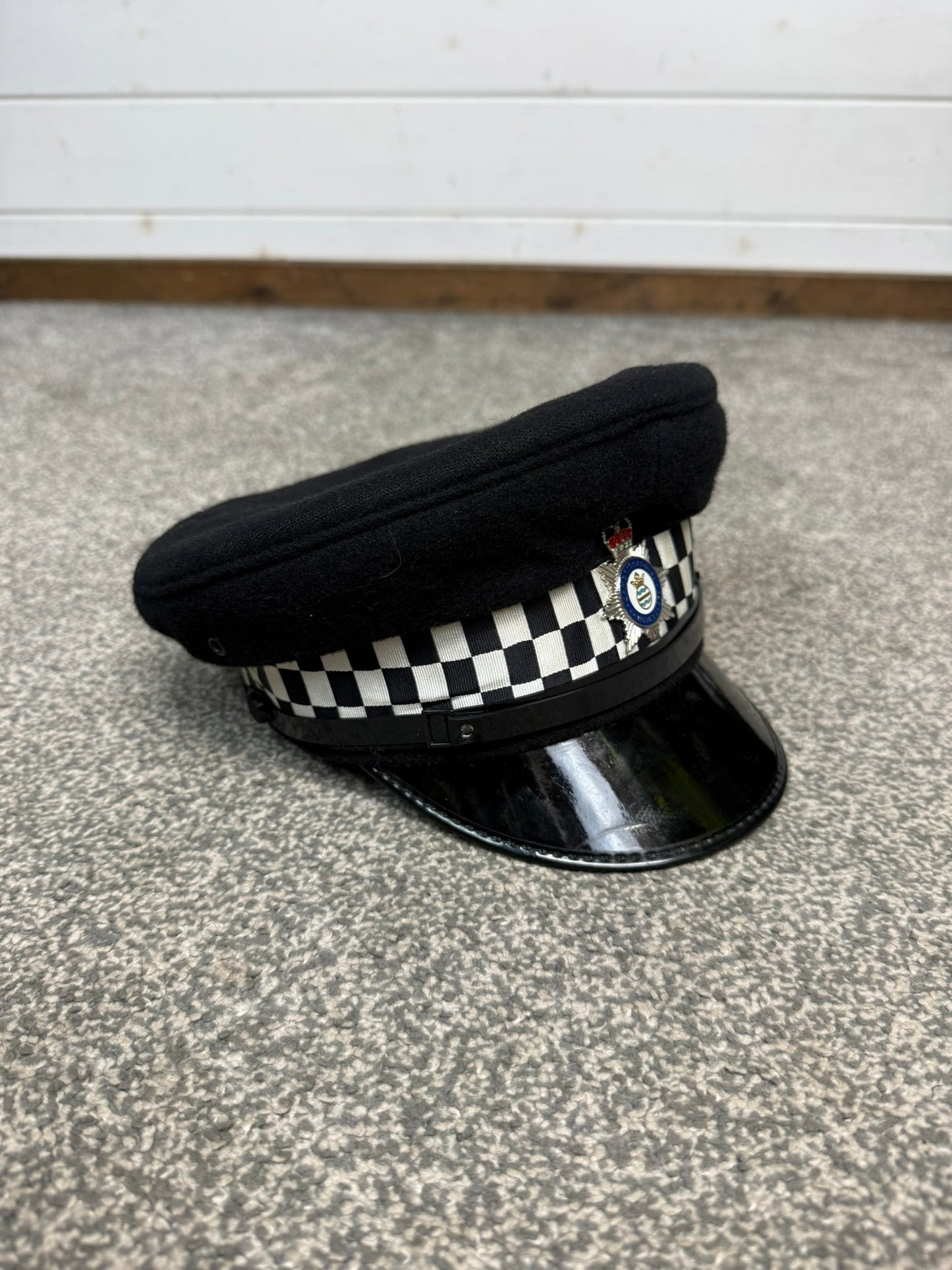 Ex Cambridgeshire Constabulary Police Peak Cap Collector Display