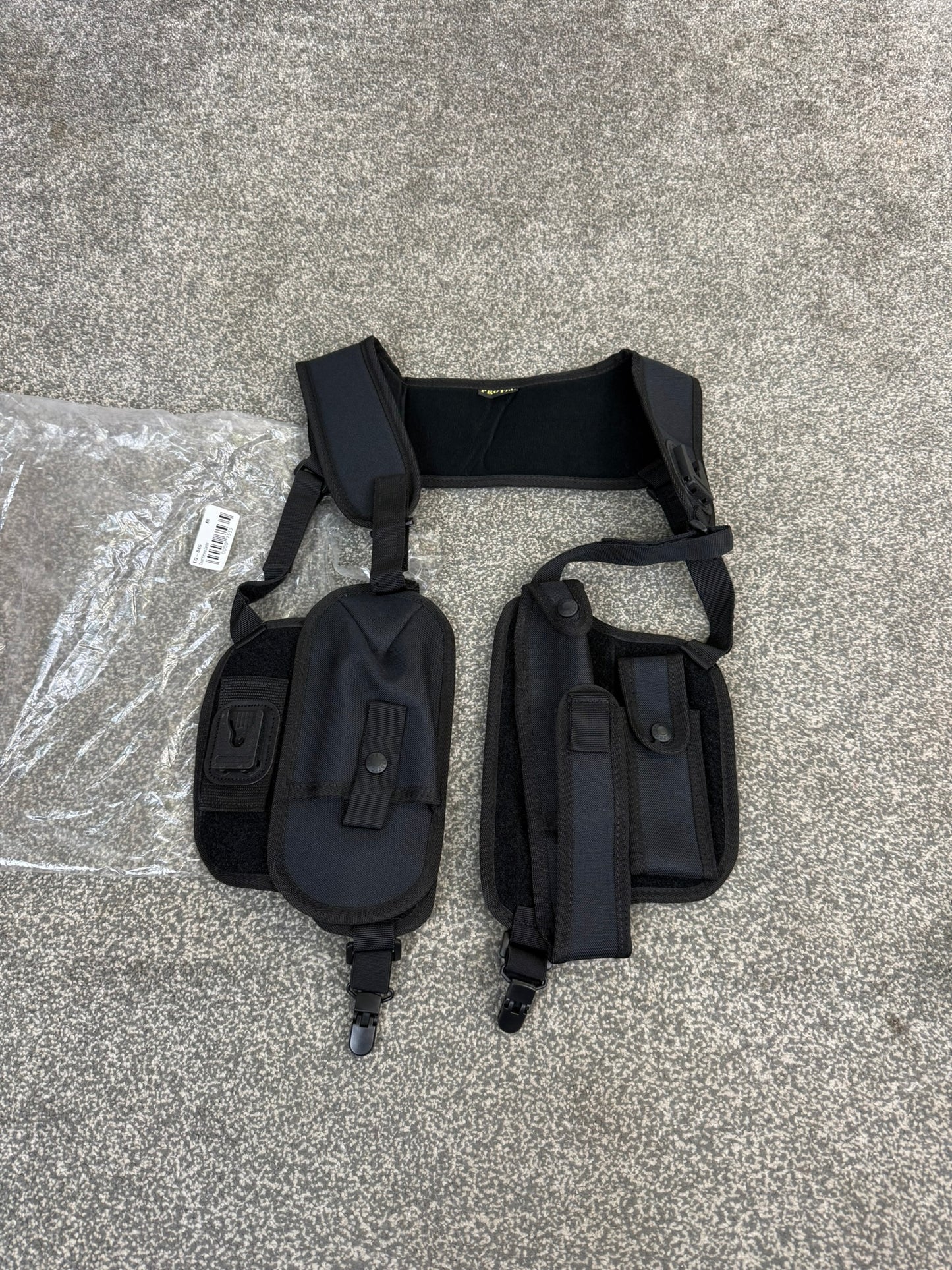 NEW Ex Police Covert Harness Velcro Modular Pouches Security PI Vest