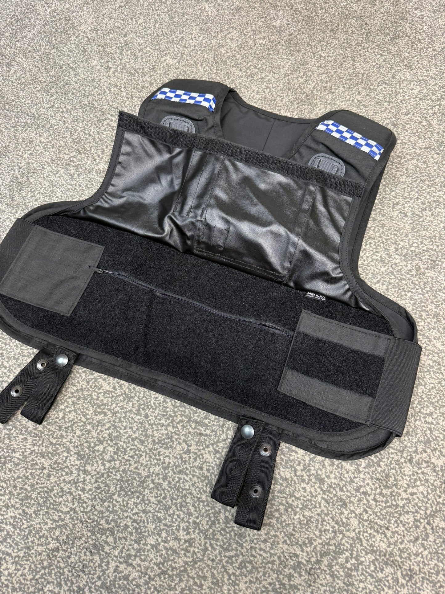Ex Police Mehler Body Armour Cover BADGED - LARGE TV Film Security Uniform