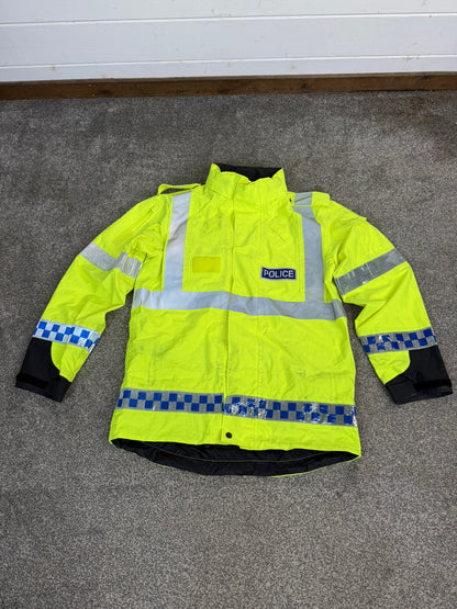Ex Police Waterproof Wet Weather Jacket Coat BADGED - Medium Film TV Collector Display