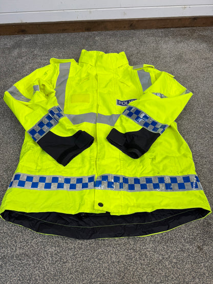 Ex Police Waterproof Wet Weather Jacket Coat BADGED - Medium Film TV Collector Display