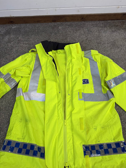 Ex Police Waterproof Wet Weather Jacket Coat BADGED - Medium Film TV Collector Display