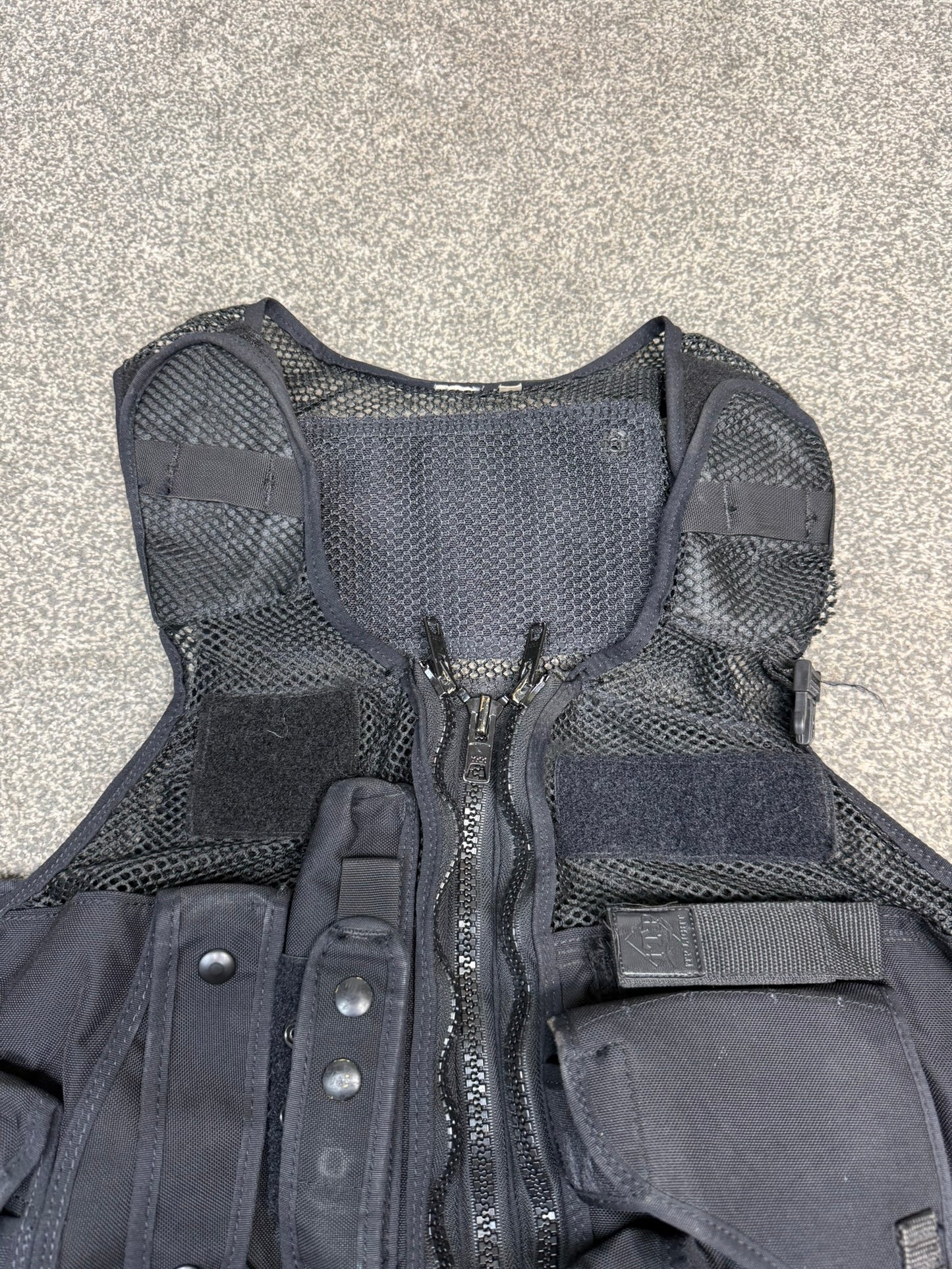 Ex Police Black Tactical Taser Vest Utility Vest Airsoft Security Patrol - SMALL