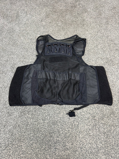 Ex Police Black Tactical Taser Vest Utility Vest Airsoft Security Patrol - SMALL