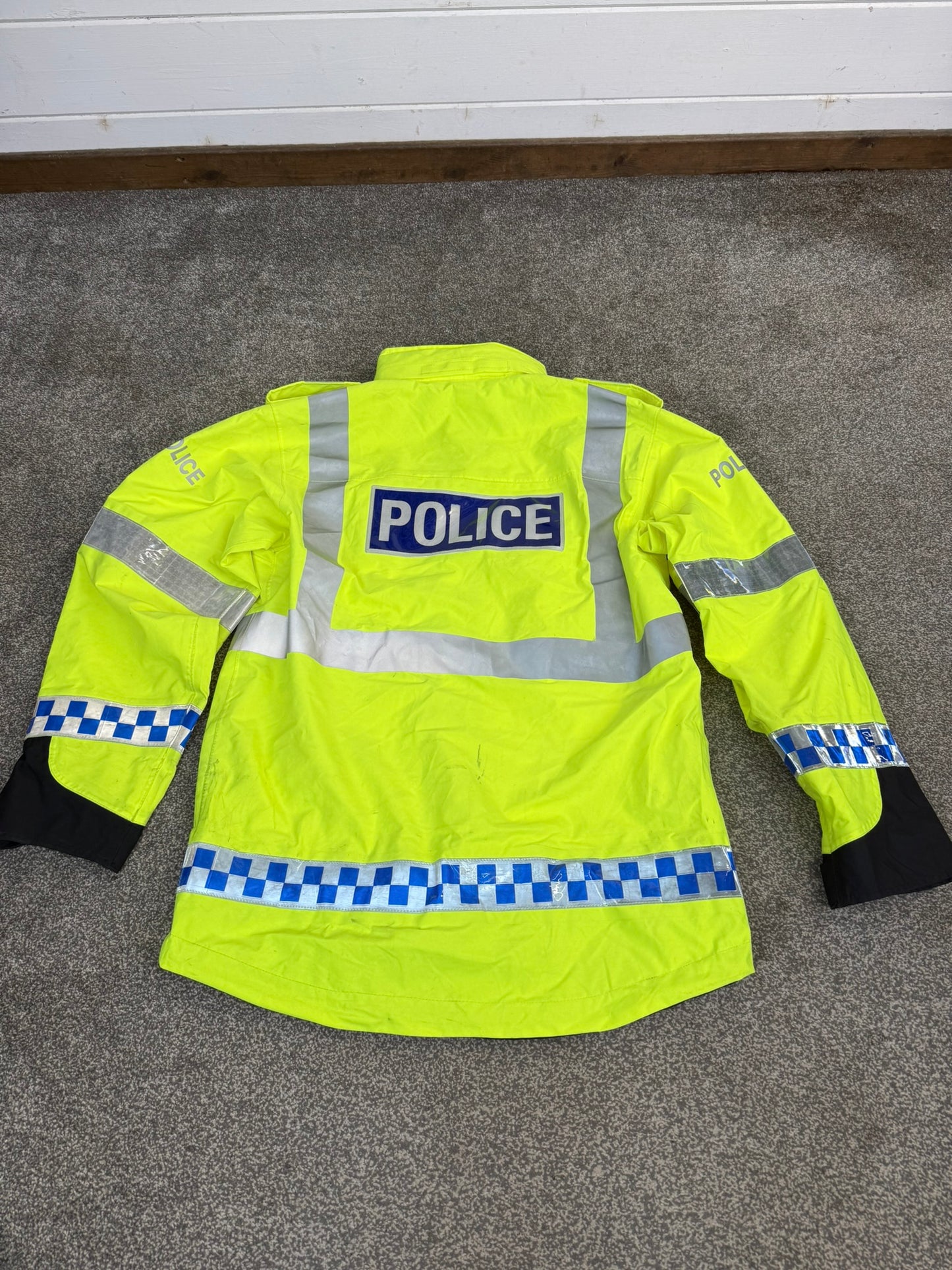Ex Police Waterproof Wet Weather Jacket Coat BADGED - Medium Film TV Collector Display