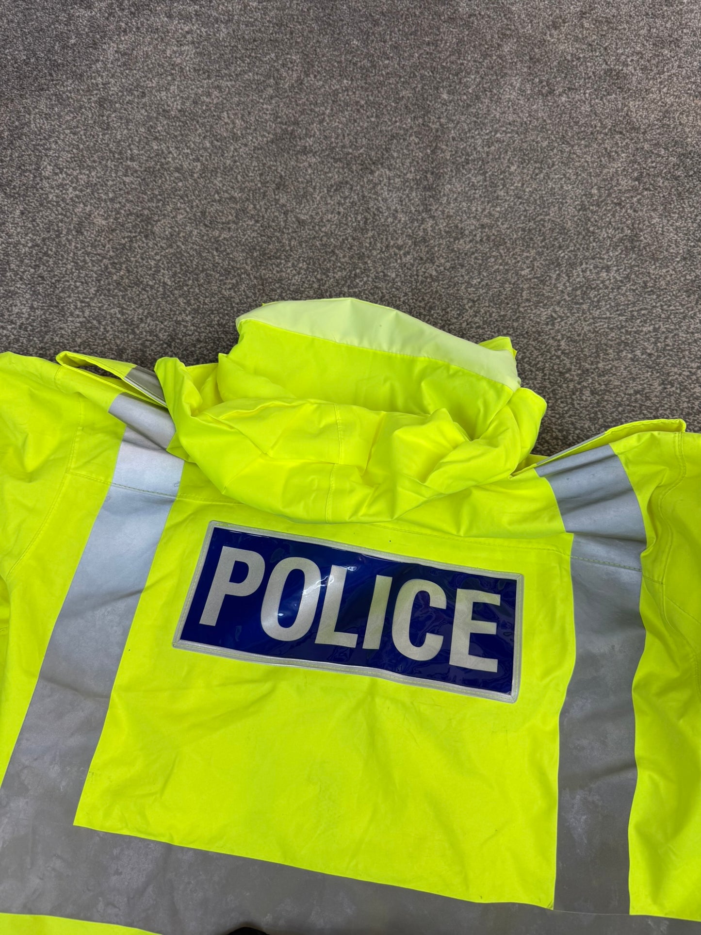 Ex Police Waterproof Wet Weather Jacket Coat BADGED - Medium Film TV Collector Display