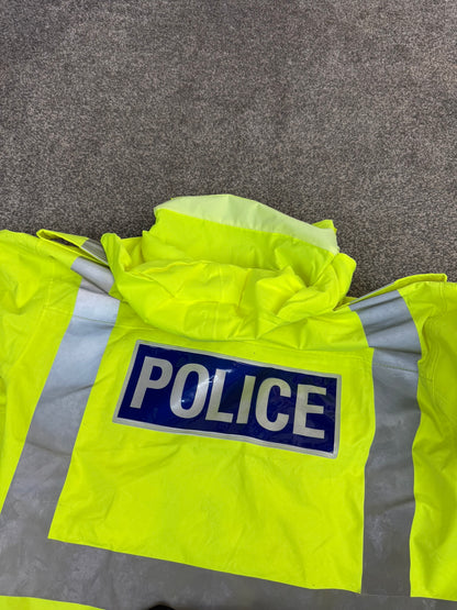Ex Police Waterproof Wet Weather Jacket Coat BADGED - Medium Film TV Collector Display