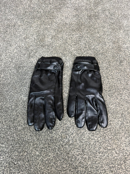 Ex Police 3M Thinsulate Black Leather Gloves VGC - LARGE Security Patrol Driving