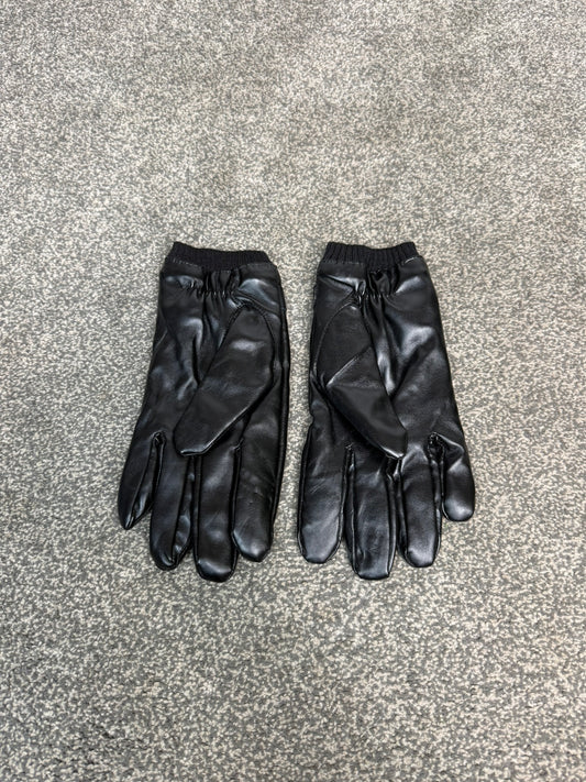 Ex Police 3M Thinsulate Black Leather Gloves VGC - LARGE Security Patrol Driving