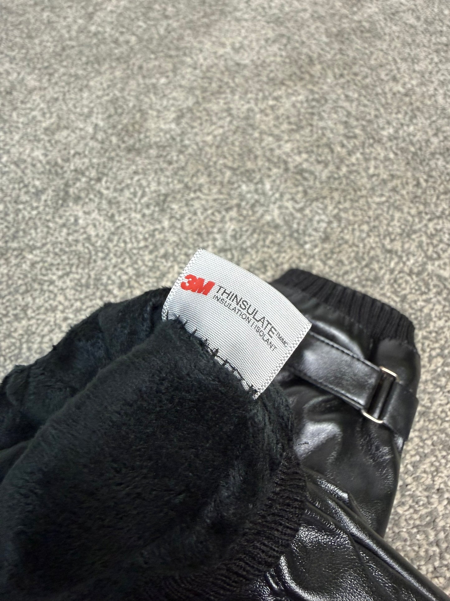 Ex Police 3M Thinsulate Black Leather Gloves VGC - LARGE Security Patrol Driving