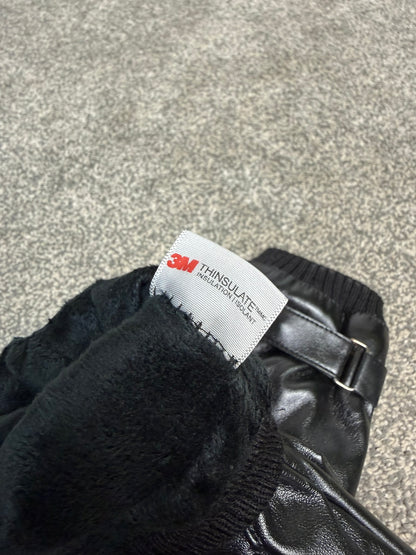 Ex Police 3M Thinsulate Black Leather Gloves VGC - LARGE Security Patrol Driving