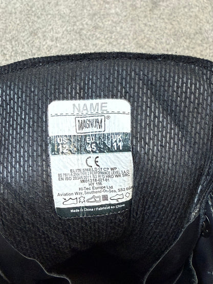 Ex Police Magnum Elite Shield Combat Boots Black Leather UK 11 Security Work