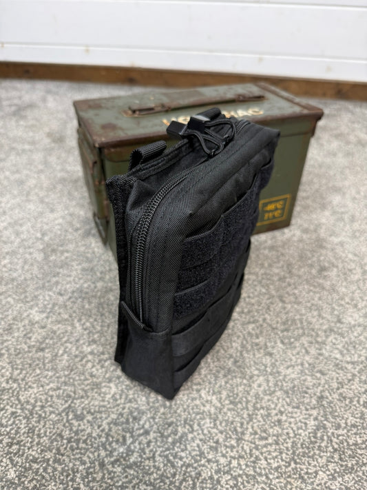 Ex Police Mil-Tec Black MOLLE Belt Pouch Security Vest Equipment Pouch
