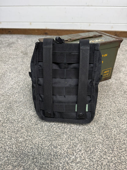 Ex Police Mil-Tec Black MOLLE Belt Pouch Security Vest Equipment Pouch