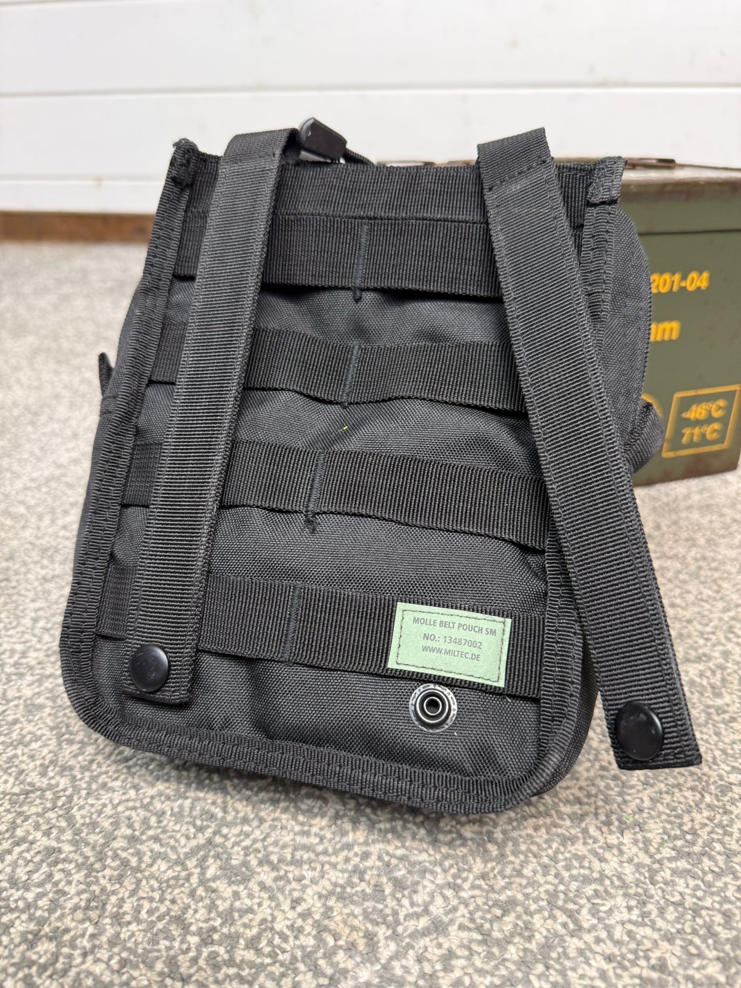 Ex Police Mil-Tec Black MOLLE Belt Pouch Security Vest Equipment Pouch