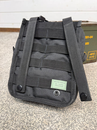 Ex Police Mil-Tec Black MOLLE Belt Pouch Security Vest Equipment Pouch