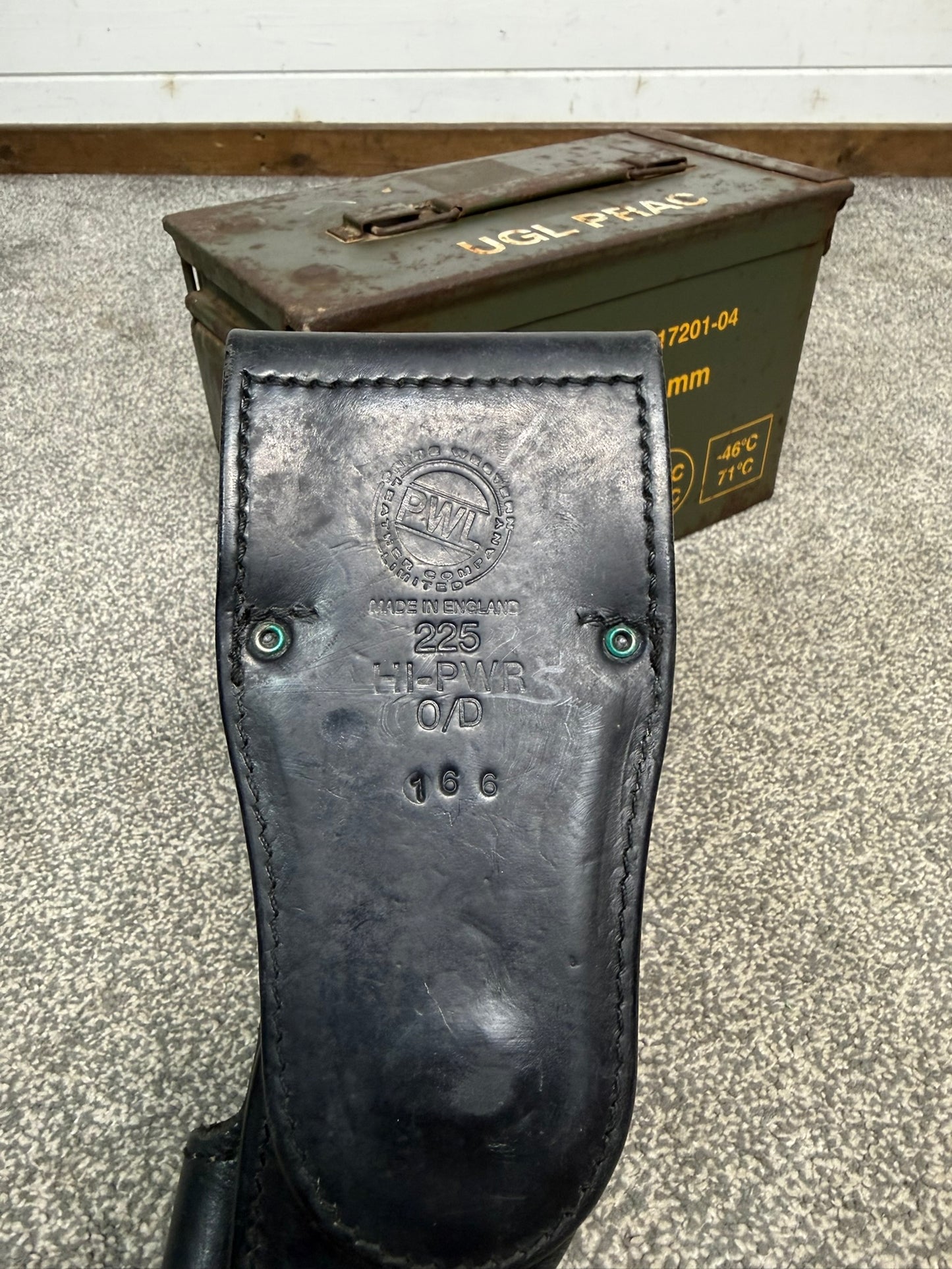 PWL L9A1 Browning Hi-Power 9mm Low Drop Leather Hip Holster