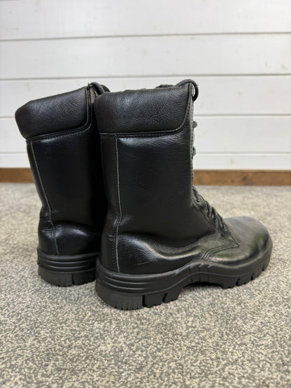 Ex Police Black Leather Boots Bata Industrials Safety Steel Toe UK 5