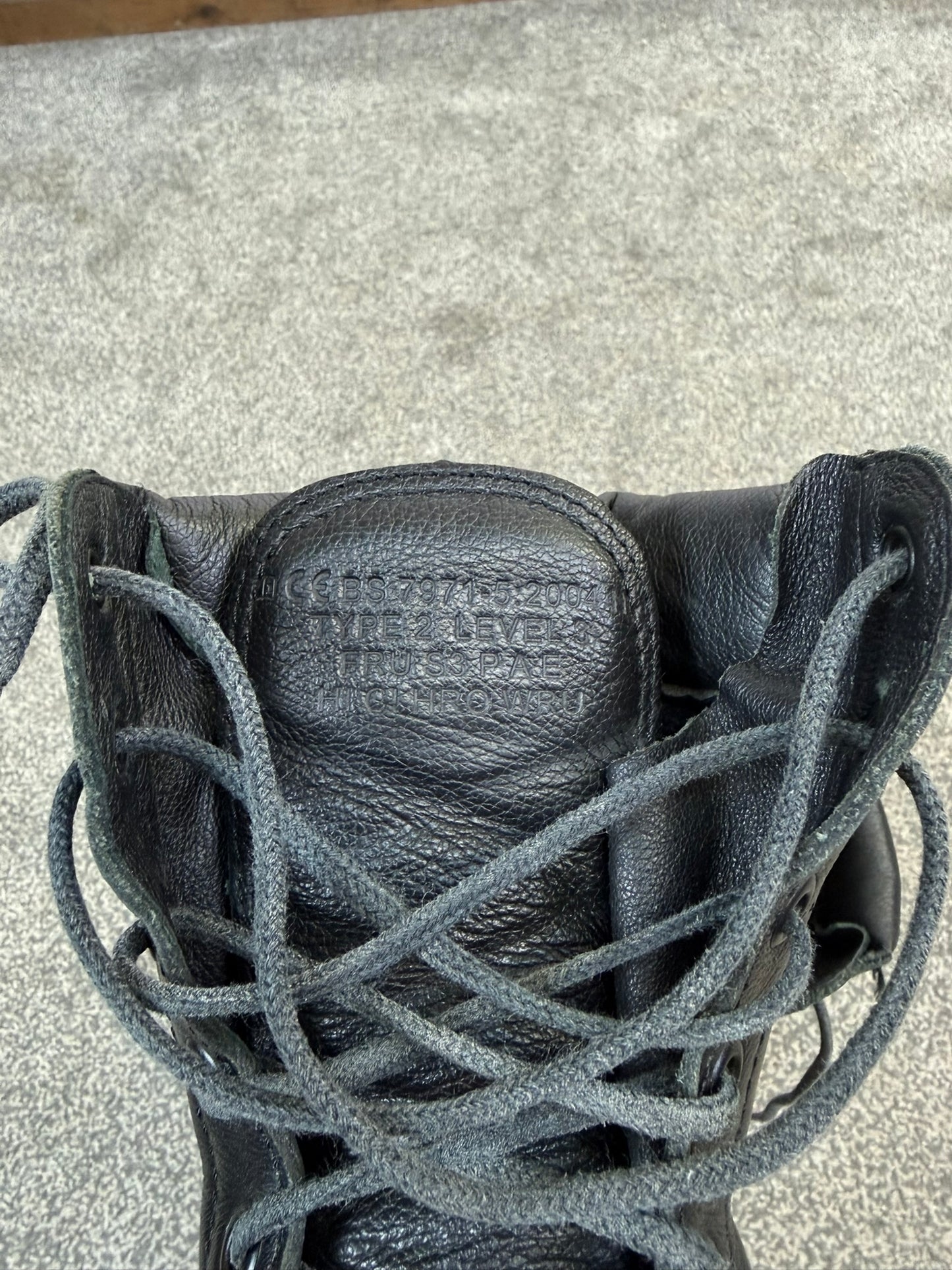 Ex Police Black Leather Boots Bata Industrials Safety Steel Toe UK 5