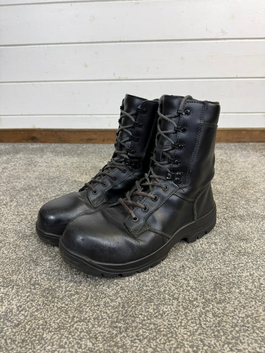 Ex Police Magnum Elite Shield Combat Boots Black Leather UK 8 Security