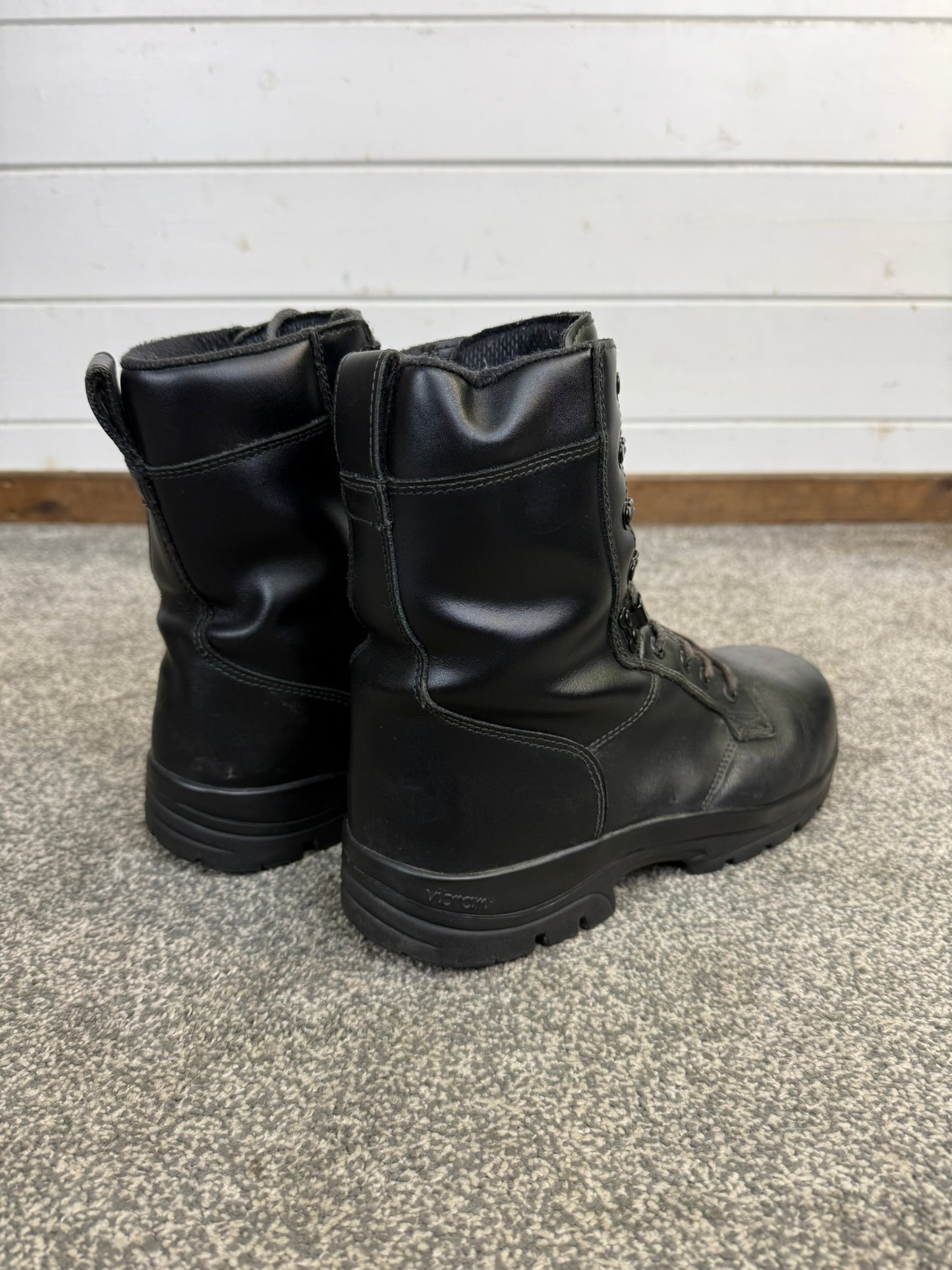 Ex Police Magnum Elite Shield Combat Boots Black Leather UK 8 Security