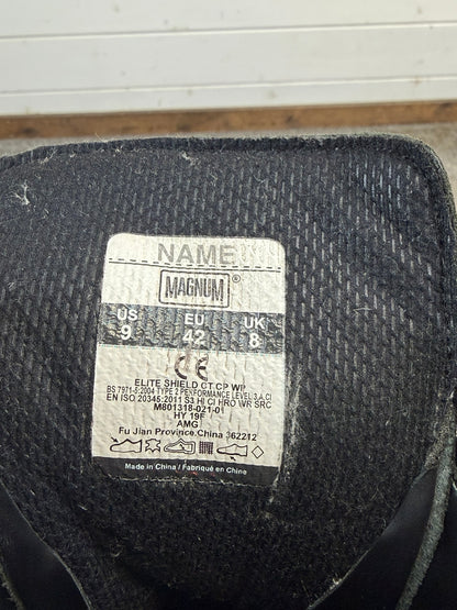Ex Police Magnum Elite Shield Combat Boots Black Leather UK 8 Security