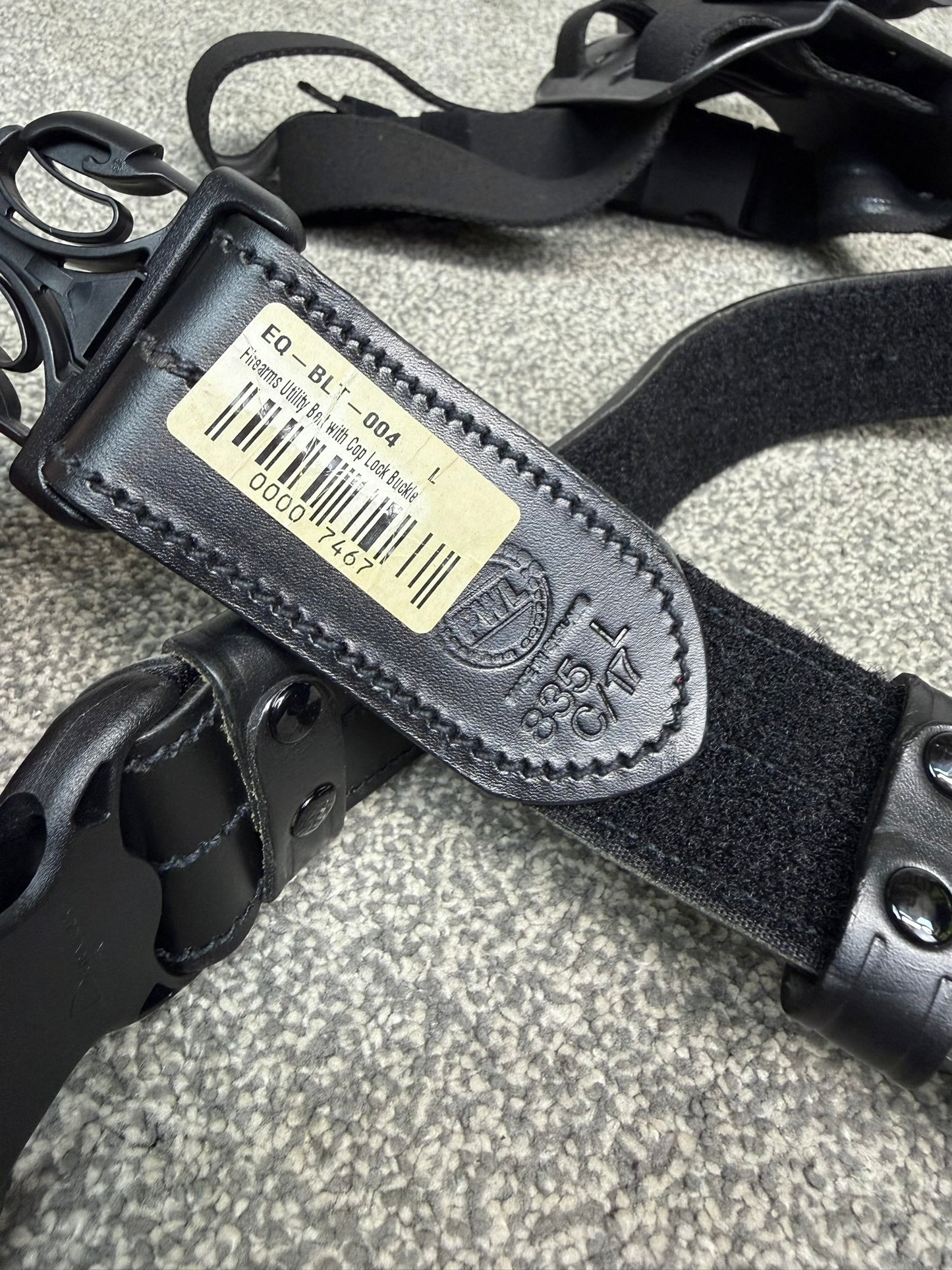 Ex Police Firearms Safariland Glock 17 Drop Leg Holster & Leather Belt Airsoft 6004-8310