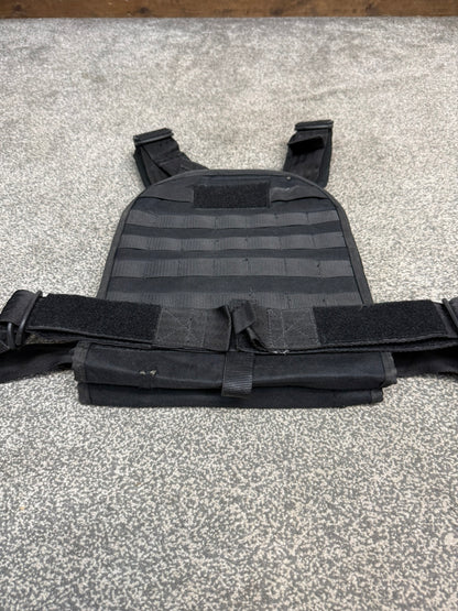 Ex Police Aegis MOLLE Plate Carrier Vest Black Security Patrol Airsoft