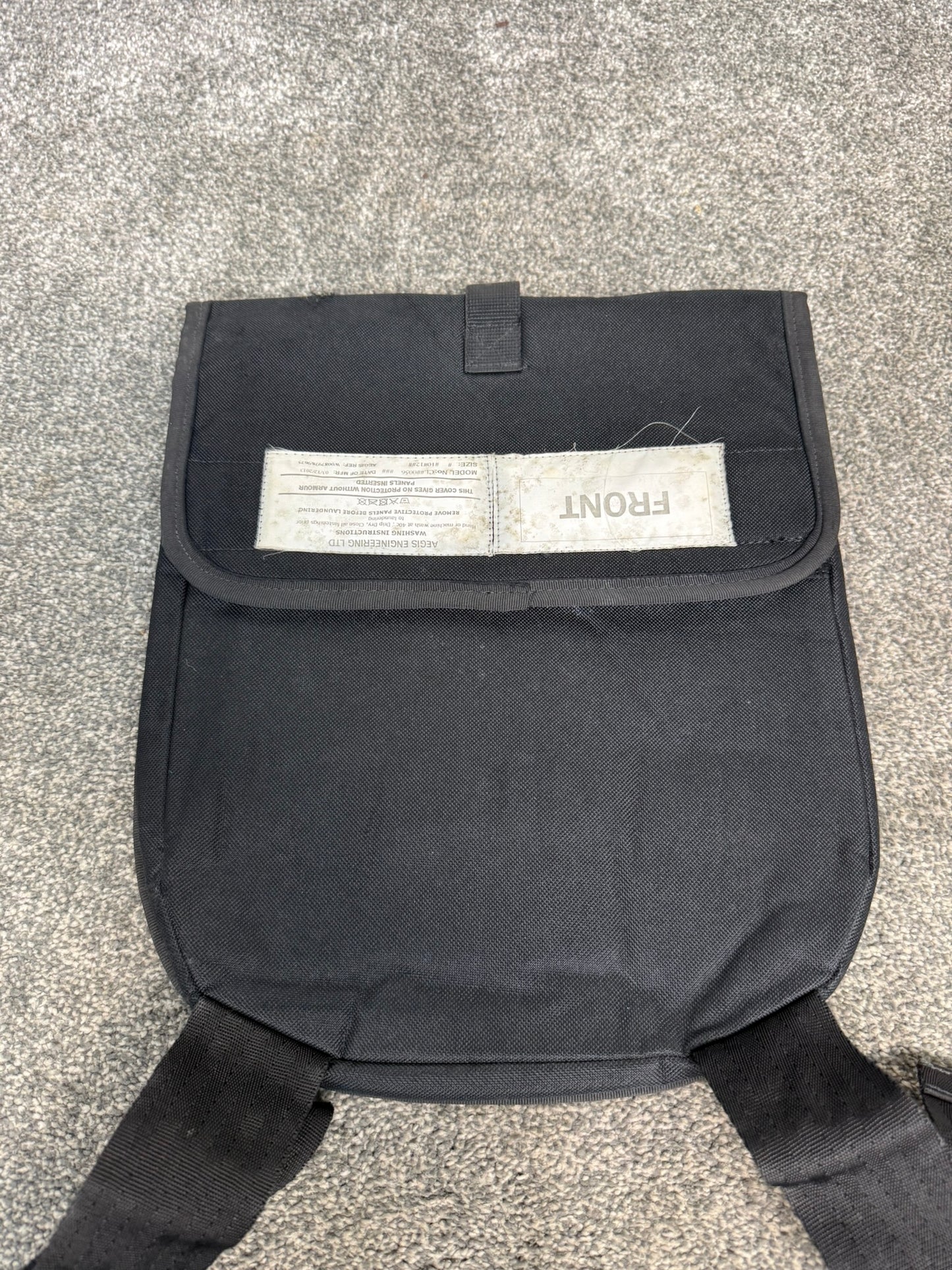 Ex Police Aegis MOLLE Plate Carrier Vest Black Security Patrol Airsoft