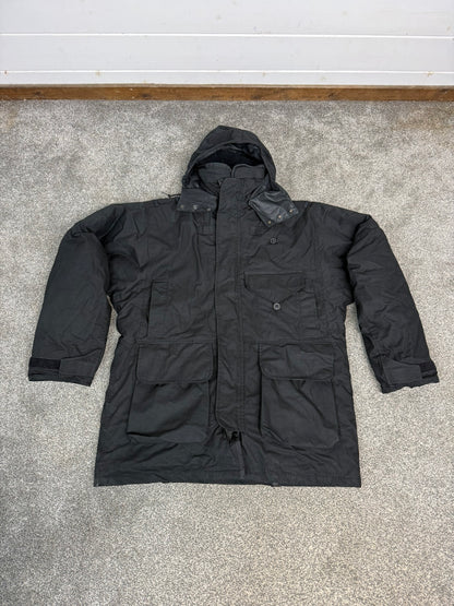 Ex Police Arktis Black Combat Smock Jacket With Liner LARGE Dog Handler Security - VGC