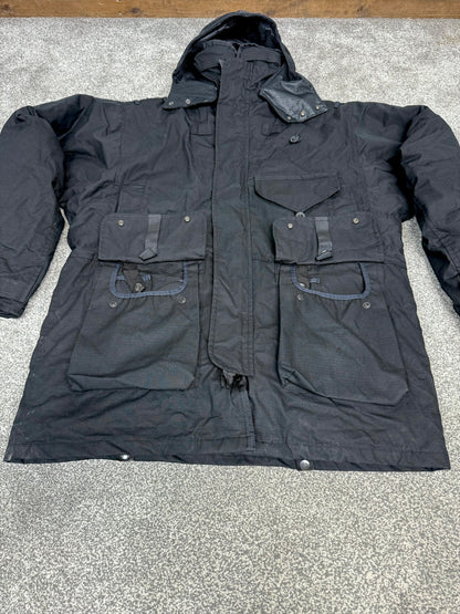 Ex Police Arktis Black Combat Smock Jacket With Liner LARGE Dog Handler Security - VGC