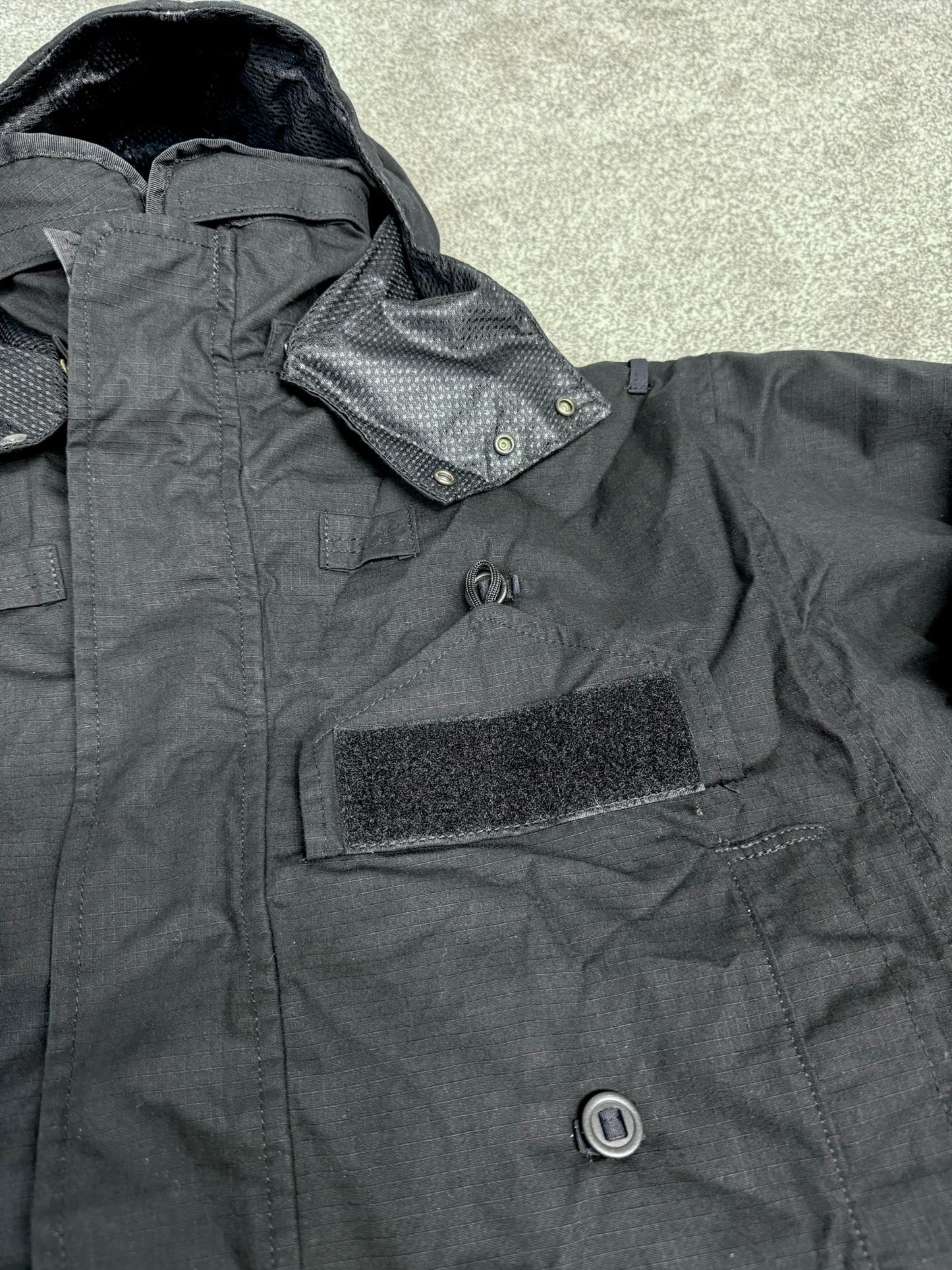 Ex Police Arktis Black Combat Smock Jacket With Liner LARGE Dog Handler Security - VGC