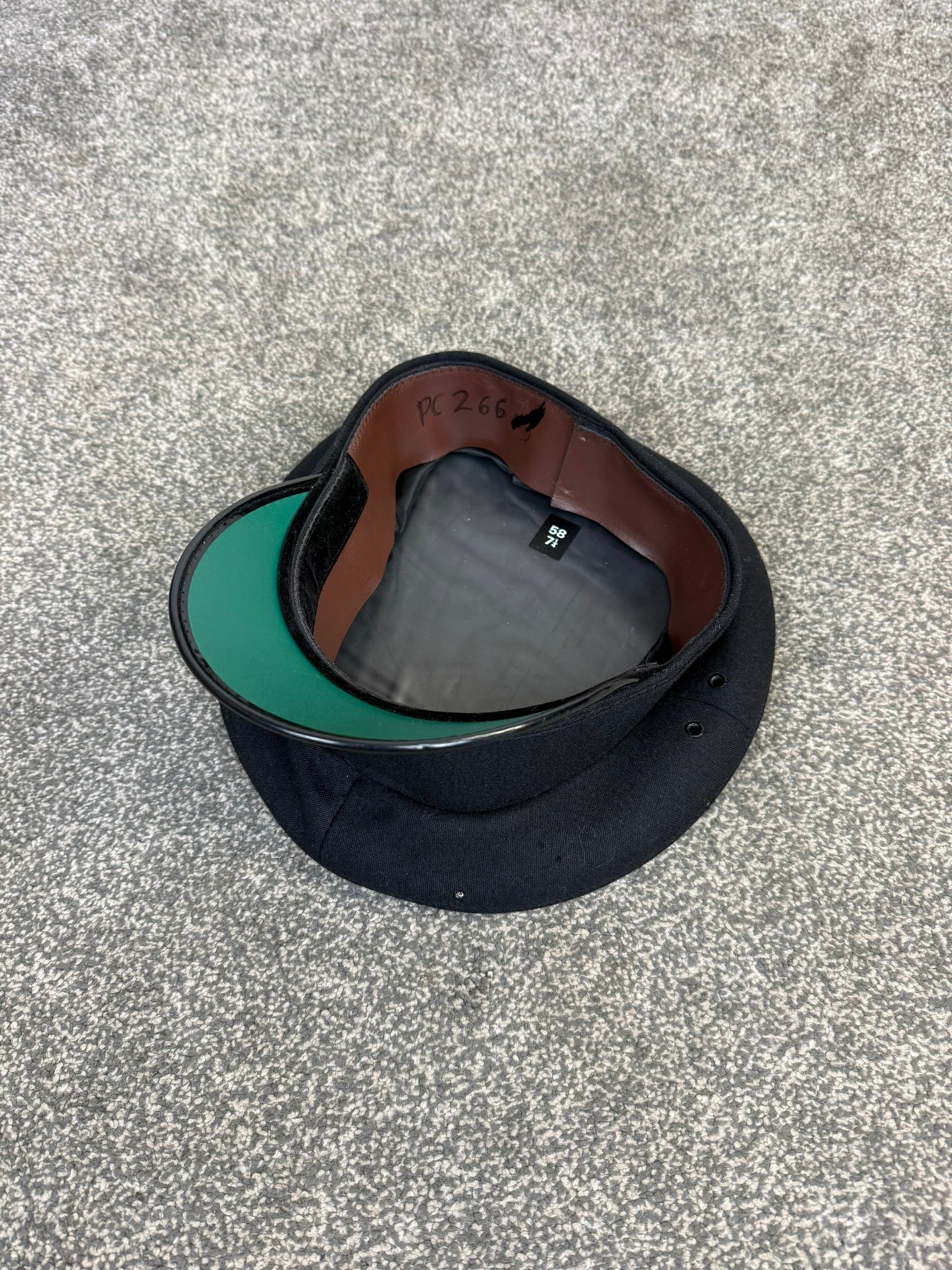 Ex Police Black Peak Cap Genuine Issue Chauffeur Fancy Dress Film Prop Collectible