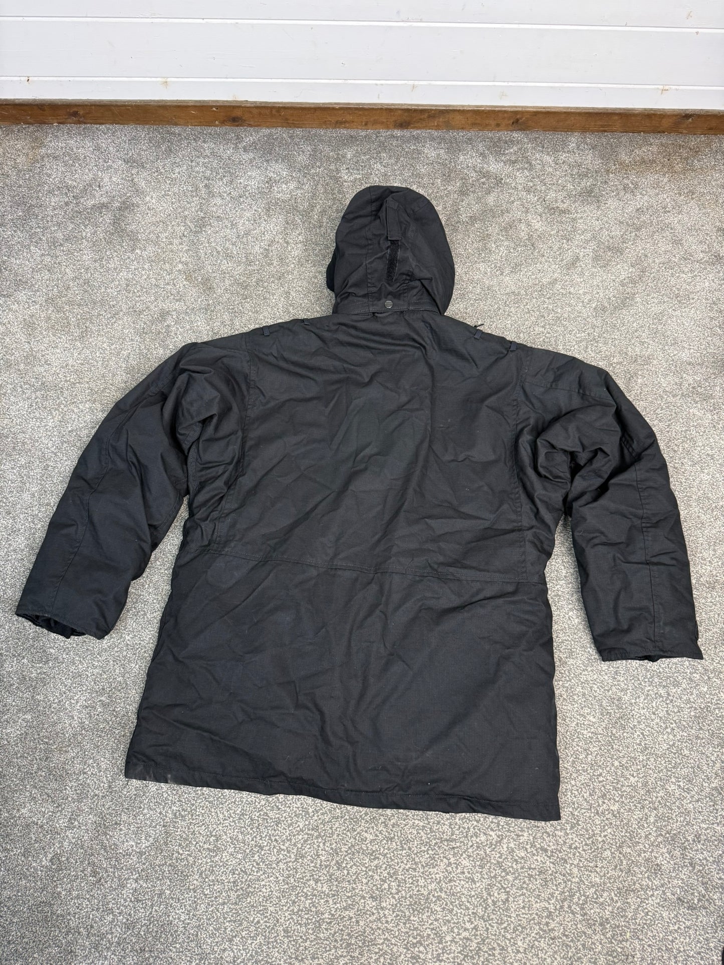 Ex Police Arktis Black Combat Smock Jacket With Liner LARGE Dog Handler Security - VGC