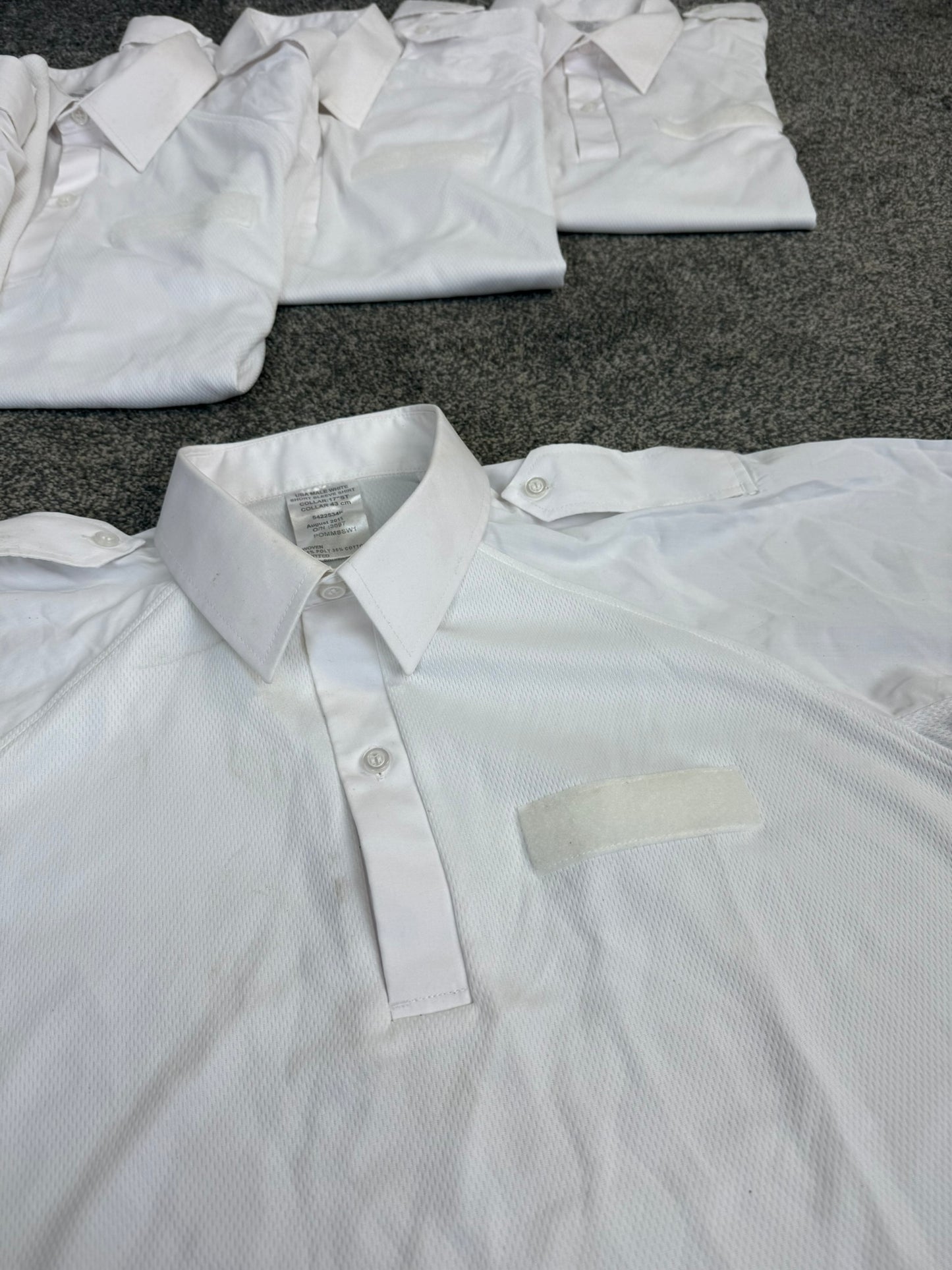 5x Ex MET Police UBA (Under Body Armour) White Shirt Job Lot - 17" Collar