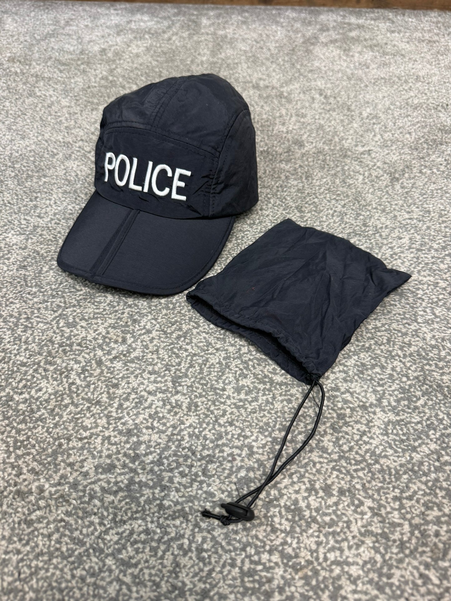 Ex Police Folding Baseball Cap ARU Hat & Bag Collector Display Film Uniform