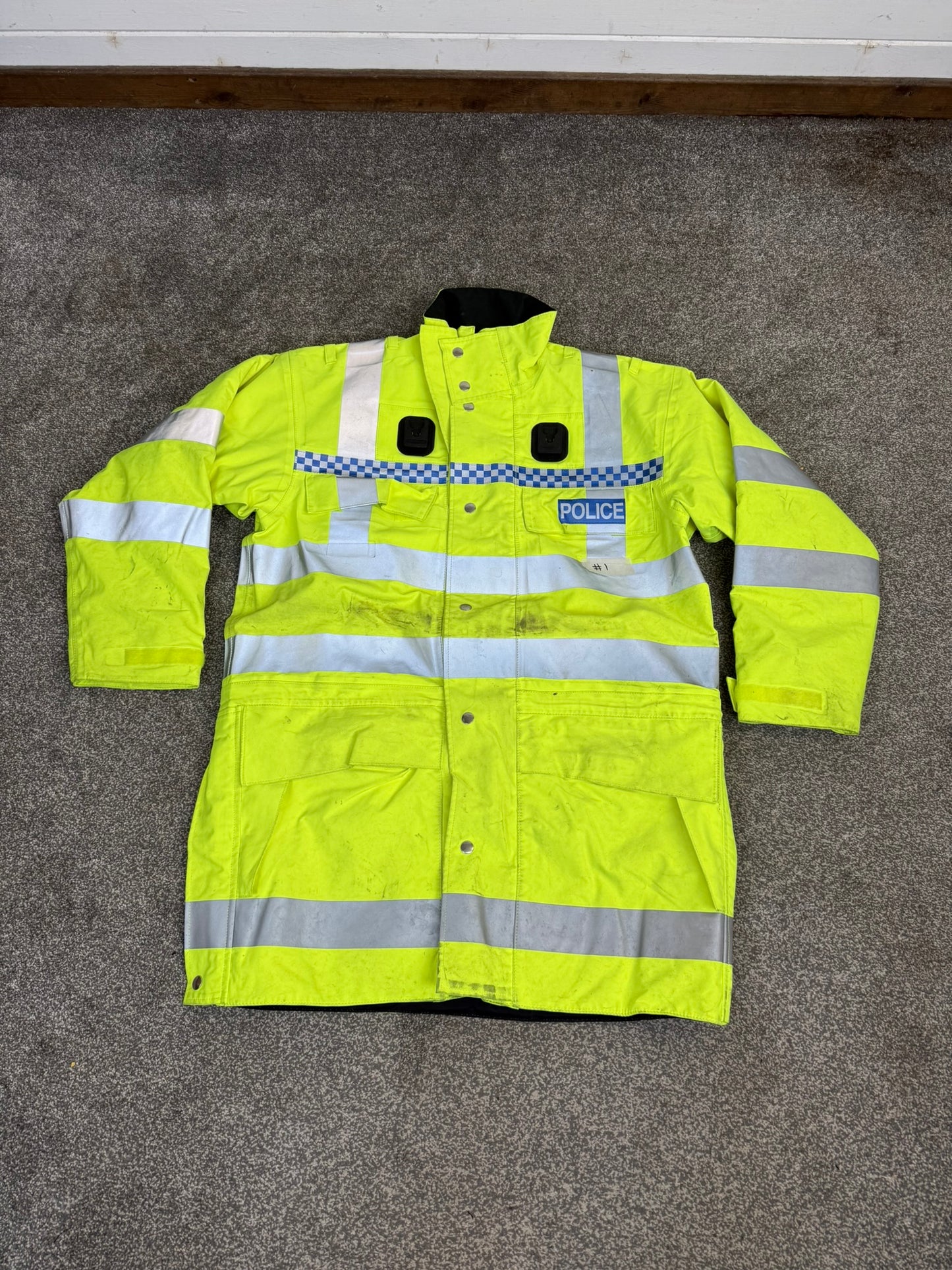 5x Ex Police Hi-Vis Waterproof Jacket Coat Job Lot BADGED Mixed Bundle