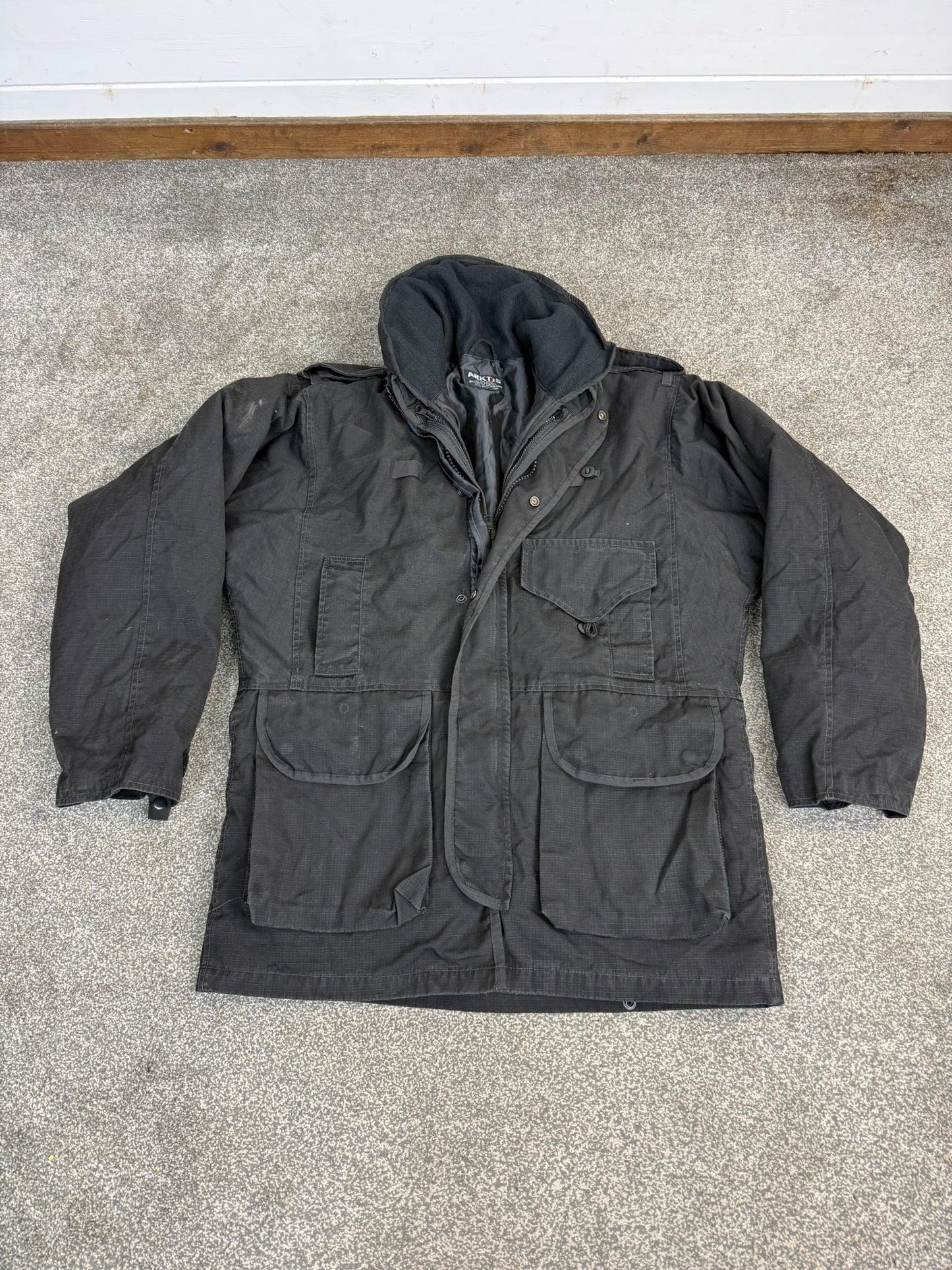Ex Police Arktis Black Smock Jacket With Liner MEDIUM Dog Handler Security