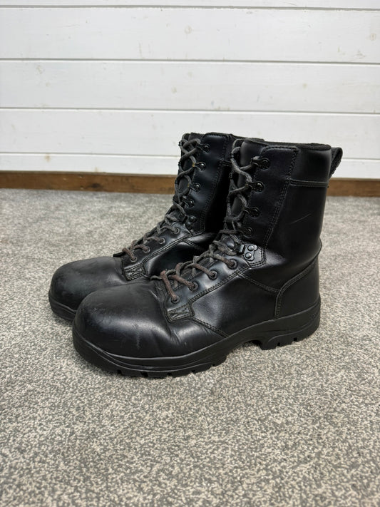 Ex Police Magnum Elite Shield Black Leather Safety Combat Boots UK 9.5 Security